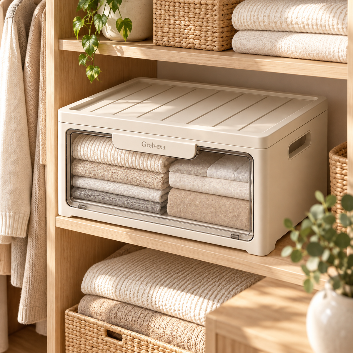 Grelvexa Noma Front-Opening Wardrobe Storage Box