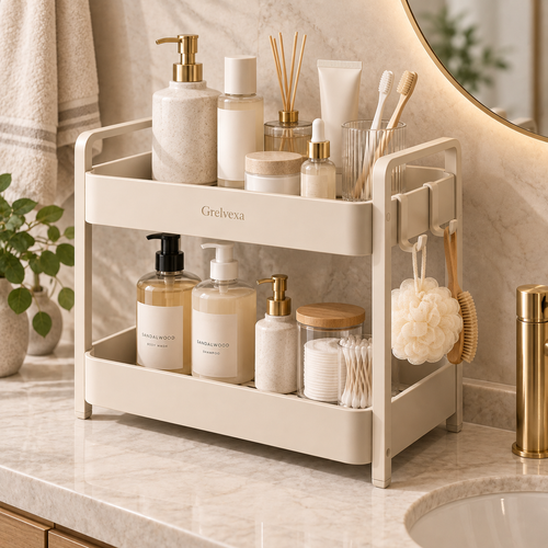 Grelvexa Liora Two-Tier Bathroom Organizer