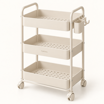 Grelvexa Mira 3-Tier Rolling Storage Cart
